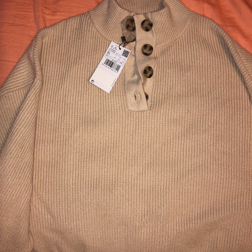 COPY - Oversized Beige Mango Sweater.